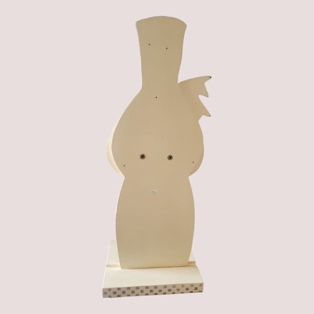 Snowman candle holder wood handprinted - Picture 3 of 7